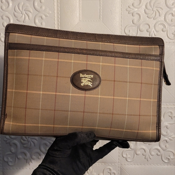 Burberry Plaid CLUTCH CROSSBODY BAG AUTHENTIC VINTAGE